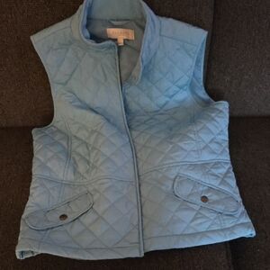 Talbots Sky Blue Quilted Vest
